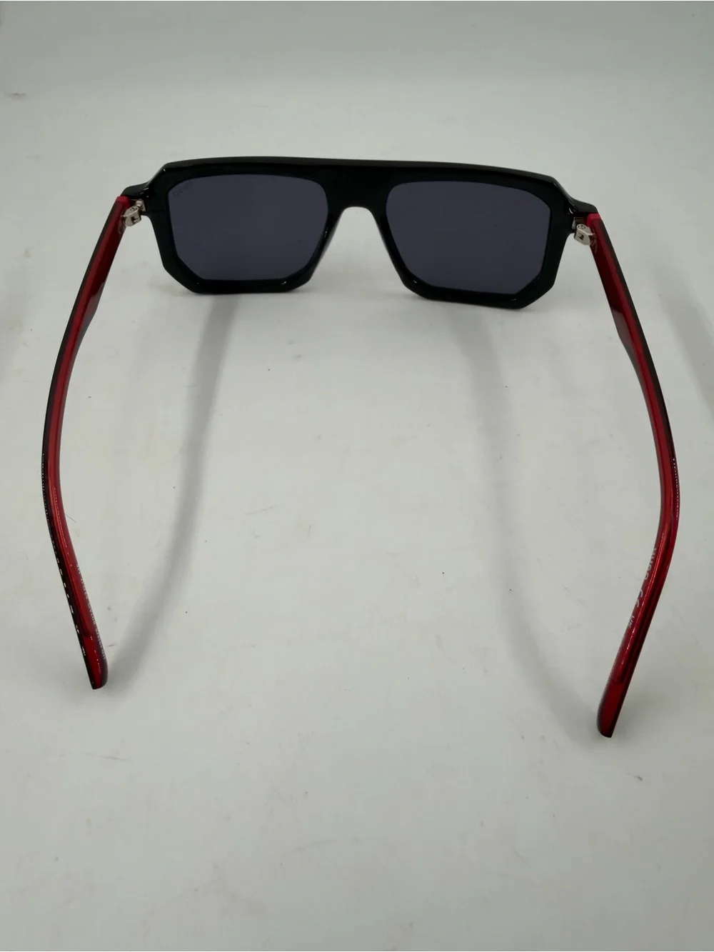 Hugo Boss Men’s HG 1312/S Black Red Rectangular Sunglasses 53 17 145